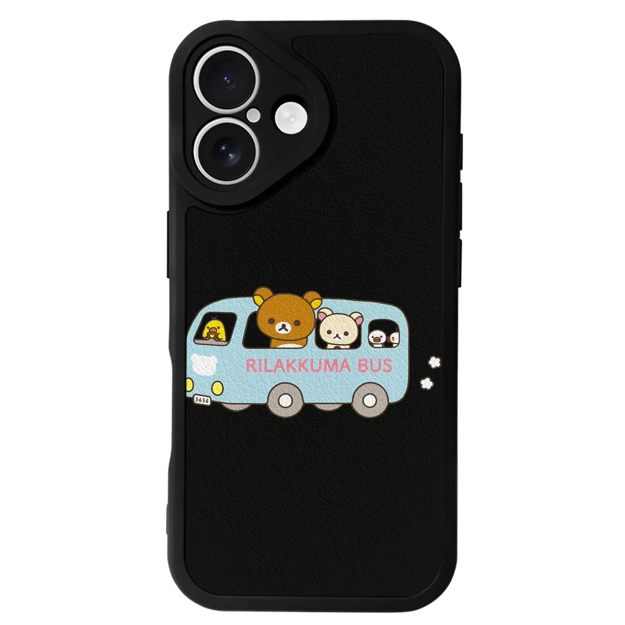 リラックマ (Rilakkuma) グッズ リラックマ (Rilakkuma) - IPhone 16シリーズ対応 ・ シリコンスマホケース ・ レザー調 ・ 高精度フィット ・ 耐衝撃 ・ ワイヤレス充電対応 ・ 精密カット